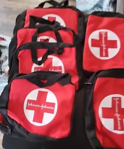 Lot 6 Johnson + Johnson Build Your Own 1st First Aid Bags Empty Soft Side Zipper - Picture 1 of 5