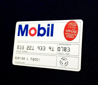 Tarjeta MOBIL & TEXACO de colección con pegatina original RARA INÚTIL si es ROBADA! VER! Foto 1 de 4