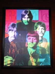 Beatles Canvas Print - Multi-Color Canvas in black frame Canvas 22x18" print - Picture 1 of 6