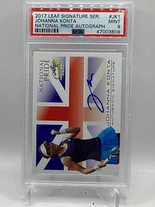 2017 Leaf Signature National Pride Auto JK1 Johanna Konta PSA 9