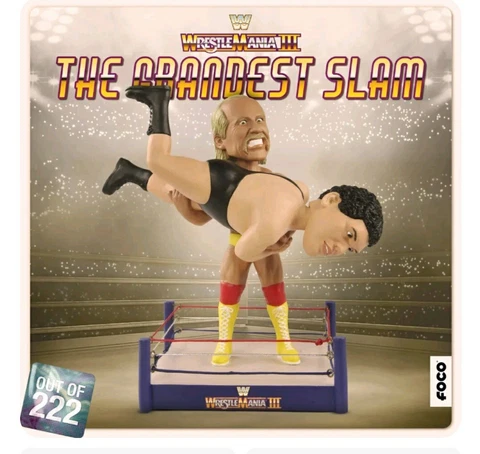 WWF WrestleMania III Hulk Hogan vs Andre The Giant FOCO Bobblehead NIB #/222 Cover