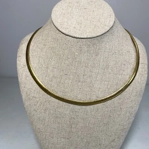 Goldfarbene Fischgrät Kette Halskette 19” 16” verstellbar segmentiertes Design Avon Vintage - Bild 1 von 7
