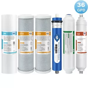 3/4/5/6 Stages 36 GPD Under Sink Reverse Osmosis System Water Filter Replacement - Picture 1 of 18