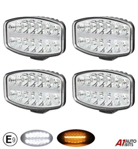 LED Jumbo Light Roof Spot Fog Bull Bar White Amber DRL X4 SUV 4X4 CAR 4WD PICKUP - Picture 1 of 14