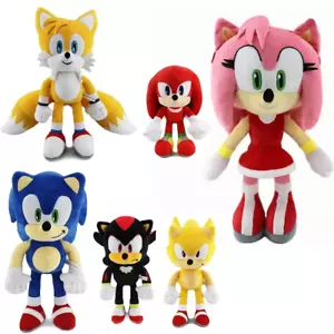 Sonic The Hedgehog Soft Plush Toy Cartoon Stuffed Doll Kids Birthday Gift 30cm - Picture 1 of 17