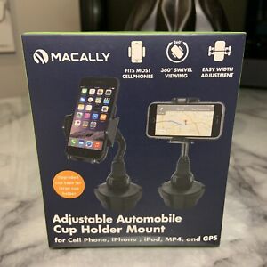 Macally Car Cup Holder Mount - Secure Fit for Phones up to 4.1” Wide - Cup Ho...