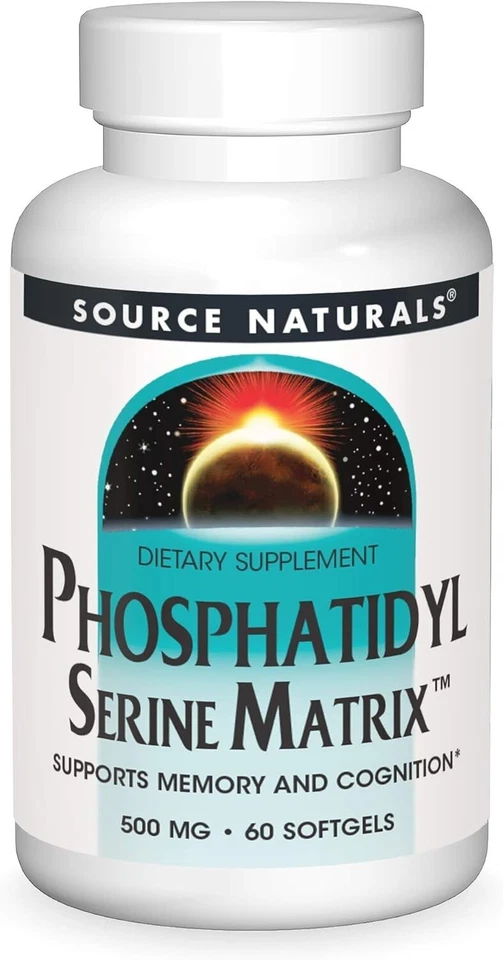 Source Naturals Phosfatidil Serine Matrix 500 mg 60 Sgels Foto 1 de 4