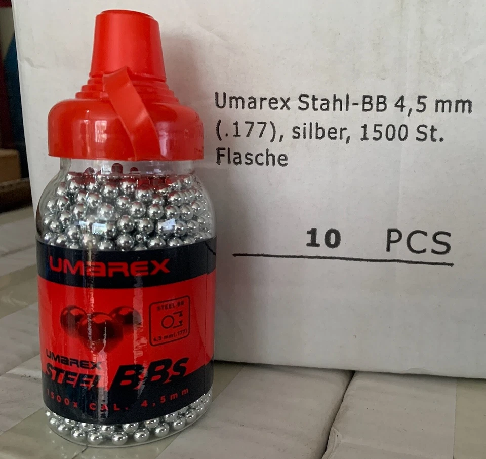 Umarex Premium Steel BBs 4.5mm .177 Silver 1500 Bottle - Image 1 of 1