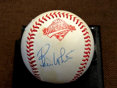 BILL WHITE YANKEES BROADCASTER N.L. PRESIDENT SIGNED AUTO 1992 WS BASEBALL JSA - Image 1 of 3