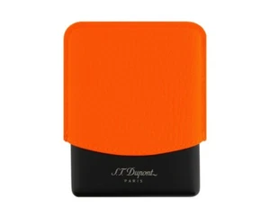 S.T. DUPONT PORTASIGARETTE CUSTODIA IN PELLE ARANCIONE FLUO 183114 - Imagen 1 de 3