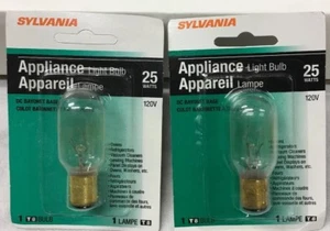 Sylvania 25T8DC #18321 Appliance Microwave Light Bulb Ba15d Bayonet Base 2-pcs - Picture 1 of 7