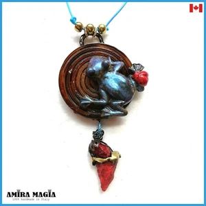 Witch Amulet Feng Shui Frog Symbol Wealth Money Talisman Fengshui Lucky Charms - Picture 1 of 24