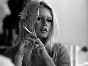 Vintage BRIDGET BARDOT B&W CANVAS PRINT Art Poster 18"X 24" - Bild 1 von 1