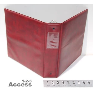 3 Rings Binder 2'' Heavy Duty Maroon Label Holder 11 1/2'' x 11 1/8'' B - Picture 1 of 12