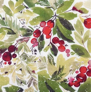 ALMOST FREE SHIPPING 2 Individual Decoupage Paper Napkins (Mistletoe) - Picture 1 of 4