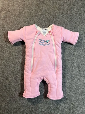 Traje de Dormir Bebé Merlín Mágico Rosa Pequeño 3-6 Meses Algodón Doble Cremallera Foto 1 de 4