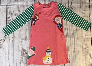 Bezauberndes Mädchen Weihnachtskleid mit Applikation Größe 7Y verleiht Mini Boden Vibes! - Bild 1 von 8