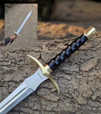 Средневековый меч викингов 30 дюймов копия исторического поля битвы из углеродистой стали с накладным монтажом - Изображение 1 из 4