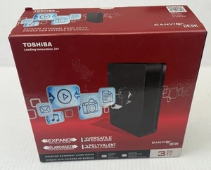 Toshiba 3TB Canvio Desktop External Hard Drive / HDWC130XK3J1/USB 3.0 Brand New - Picture 1 of 9