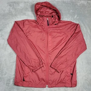LL Bean Rain Jacket Mens Medium Burgundy Nylon Lightweight - Picture 1 of 11