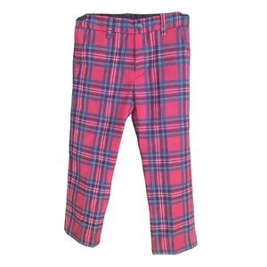 Janie and Jack Boy's Red Plaid Dress Pants: Size 4 - Picture 1 of 6