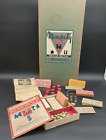 Original Vintage Monopoly Pieces; Wood Hotels & Houses; Wood Tokens, Deeds; 1935