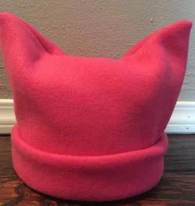 Pussy-Hat, Pussy-Cat Pink Fleece Hat, Pro Choice, Women's Rights, Nasty Woman - Picture 1 of 5