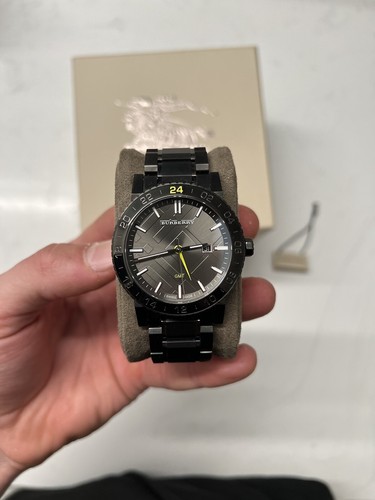 Orologio Burberry GMT Quadrante Nero Acciaio Inox Quarzo