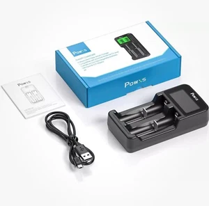 POWXS battery charger LCD Universal Intelligent USB Lithium Battery Charger - Picture 1 of 8