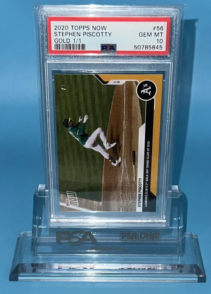 2020 Topps Now Stephen Piscotty PSA 10 Gem 完好 1/1 One #56 金色 — 第 1/4 张图片