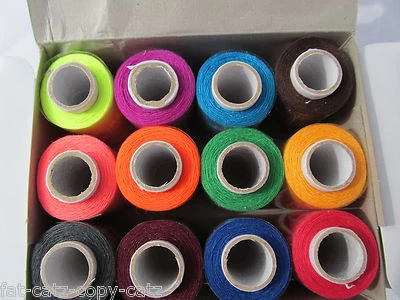 FAT-CATZ-COPY-CATZ 12x Colour, Black or White Spools Finest Quality Sewing All Purpose 100% Cotton