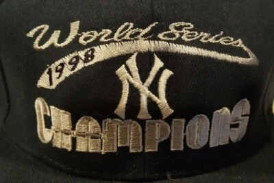 *NEW* NEW YORK YANKEES 1998 World Series Champions BALL CAP HAT Jeter RIVERA - Image 1 of 4