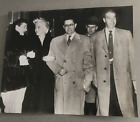 1955 Marilyn Monroe with Joe & Dom Di Maggio and Dom's Wife Dated Wire Photo