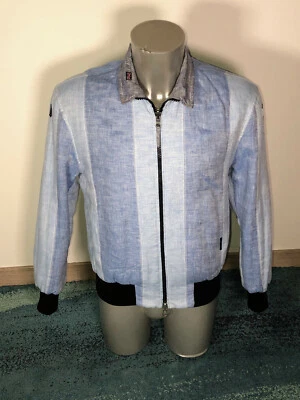 ALBERT ARTS joli blouson réversible en lin bleu taille S excellent état - Photo 1/4