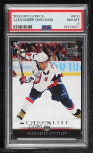 2008-09 Upper Deck Alex Ovechkin Alexander Ovechkin #450 PSA 8