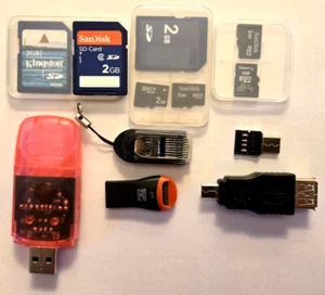 Lot de 3 cartes SD et 4 cartes MicroSD (+adaptateurs) - Photo 1 sur 1