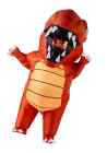 Costume gonflable de dinosaure rouge adulte