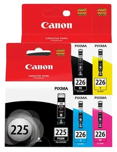 GENUINE Canon PGI-225 CLI-226 Ink 5 Pack for PIXMA iP4820 IP4850 iP4950 MG5320 - Picture 1 of 1