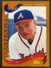 Bobby Cox 2002 Topps Atlanta Braves Manager Baseball Card #285