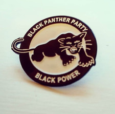 BLACK POWER ENAMEL PIN BADGE - BLACK PANTHER PARTY POLITICAL SOCIALIST