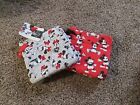 Disney Mickey Minnie Mouse Two 2-Pack Hot Pads Oven Pot Holder W/ Snap Hook Nwt