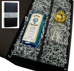Bombay Saphire Gin 40% 0,7l  Geschenkkarton mit 1 Glas und 1 Thomas Henry Tonic - Bild 1 von 4