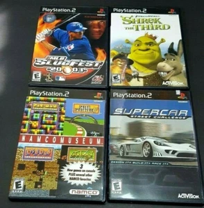 Lot X4 PS2 Playstation 2 SuperRcar Slug Fest 2003 Shrek the Third Games Video l6 - Bild 1 von 4