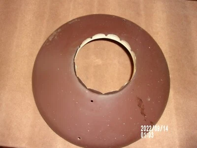 Esmalte vintage Deco tom claro metal marrom 12 de largura por 4" H #77 - Imagem 1 de 4