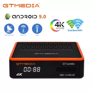 4K Smart TV Box Satellitare DVB-S/S2X Terrestre DVB-T/T2 Ricevitore Rete WIFI - Foto 1 di 16