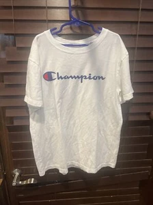 Champion Boys Youth Small S White Tee Shirt - Foto 1 di 5