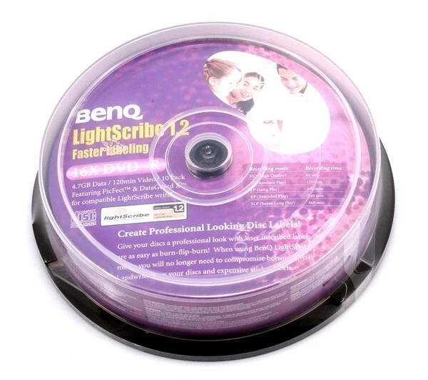 BENQ LIGHTSCRIBE 1.2 FASTER LABELING 16X DVD+R (10 PACK) - Image 1 of 1