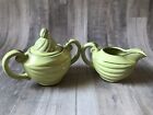 Vintage Enesco Sugar And Creamer Set With Gold Trims