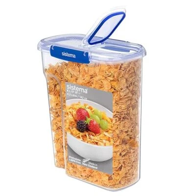 Contenedor de cereales Klip It, 4,2 L, transparente Foto 1 de 4