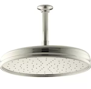 Kohler traditioneller 8" runder Regenduschkopf K-45202-SN Nickel poliert NEU - Bild 1 von 4